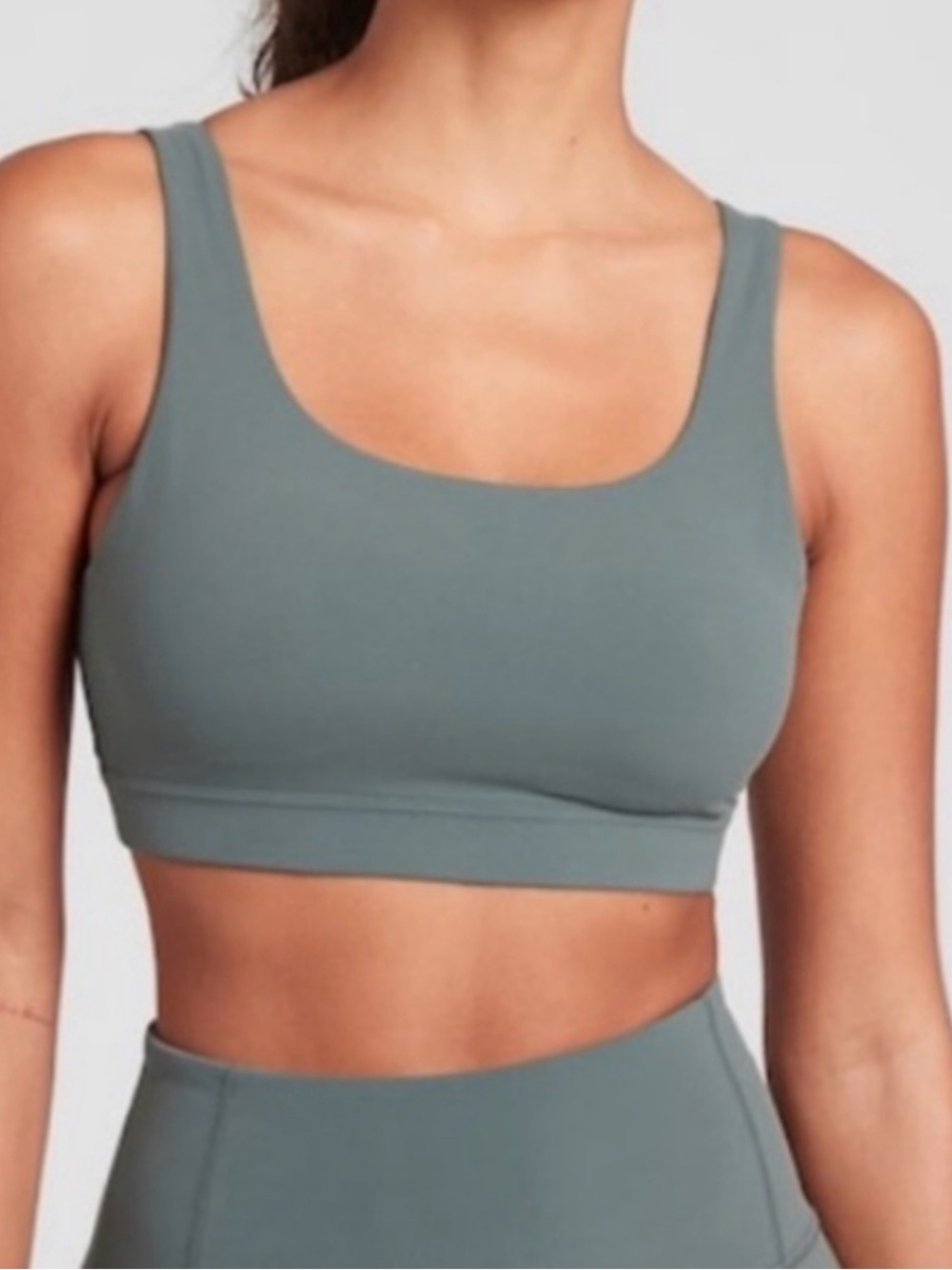 Athleta Exhale Sports Bra in Bali Green